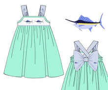 Load image into Gallery viewer, Sail Fish Smocked Mint Dress
